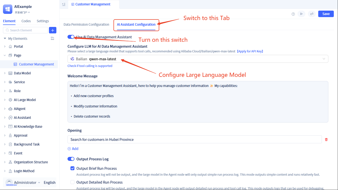 Enable AI Data Management Assistant