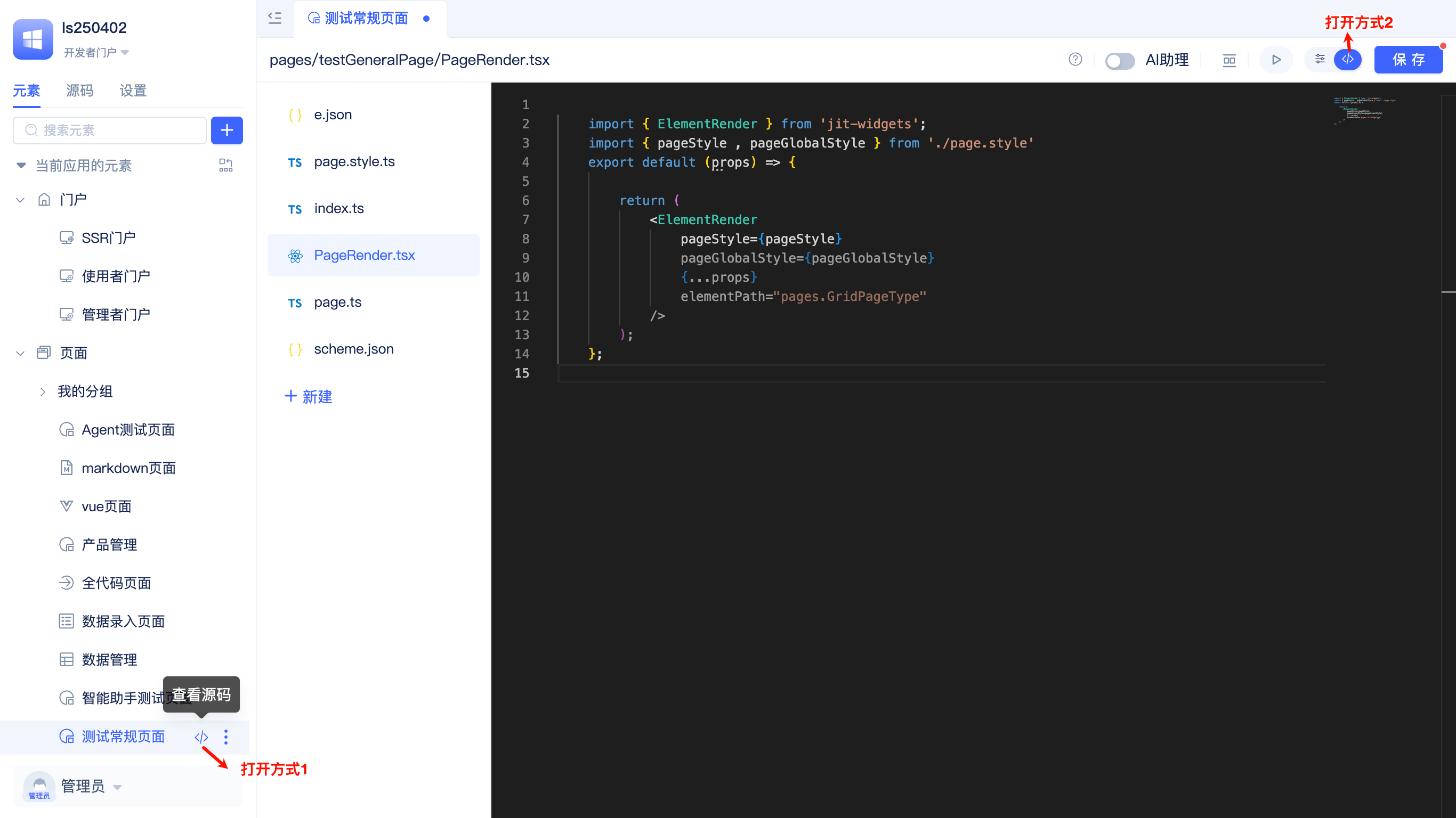 IDE Source Code Editor