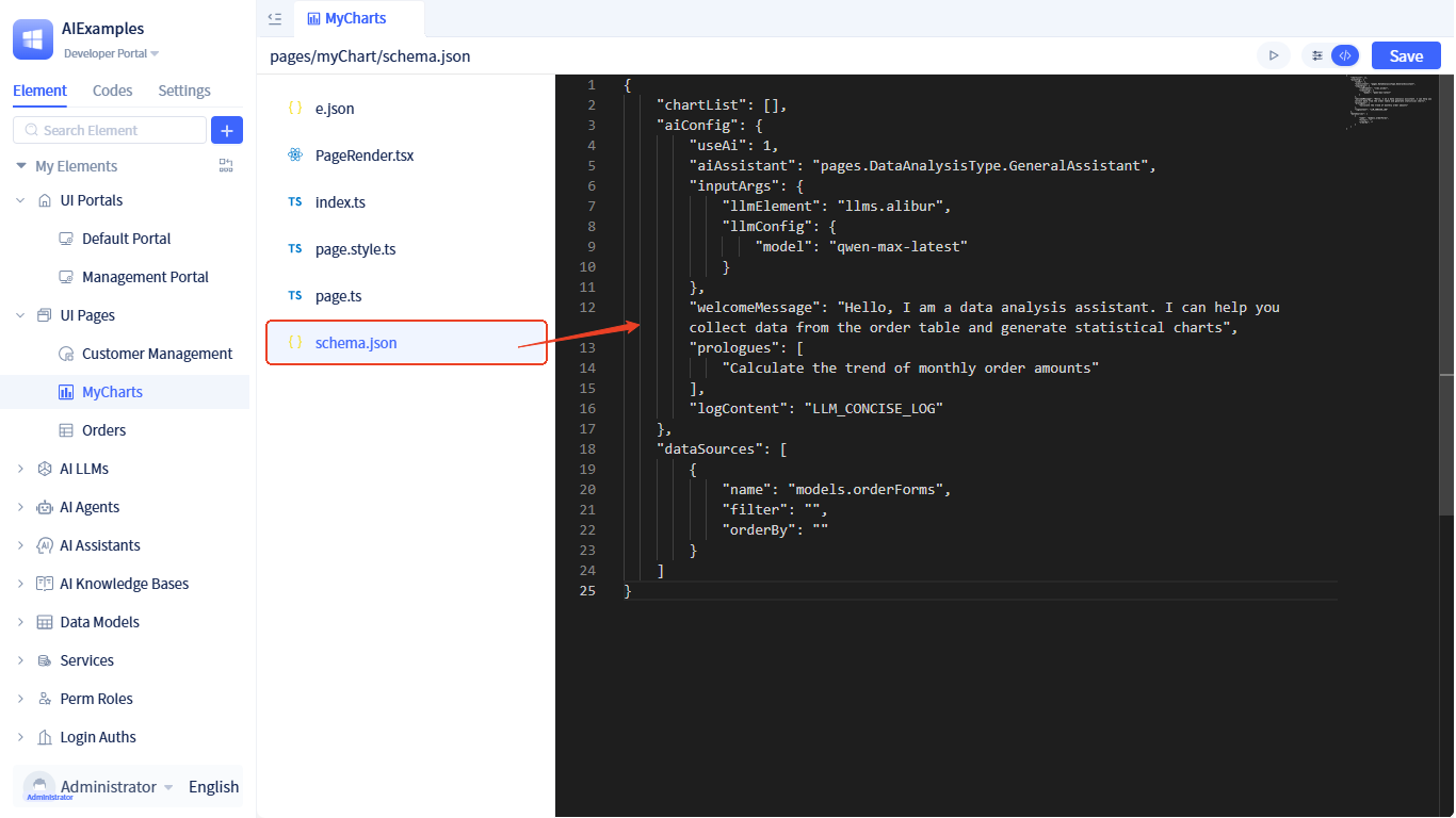 Create AI Data Analysis Page - Source Code