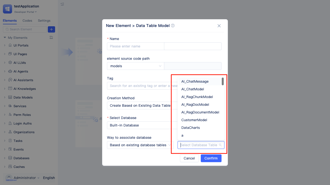 Select Data Table