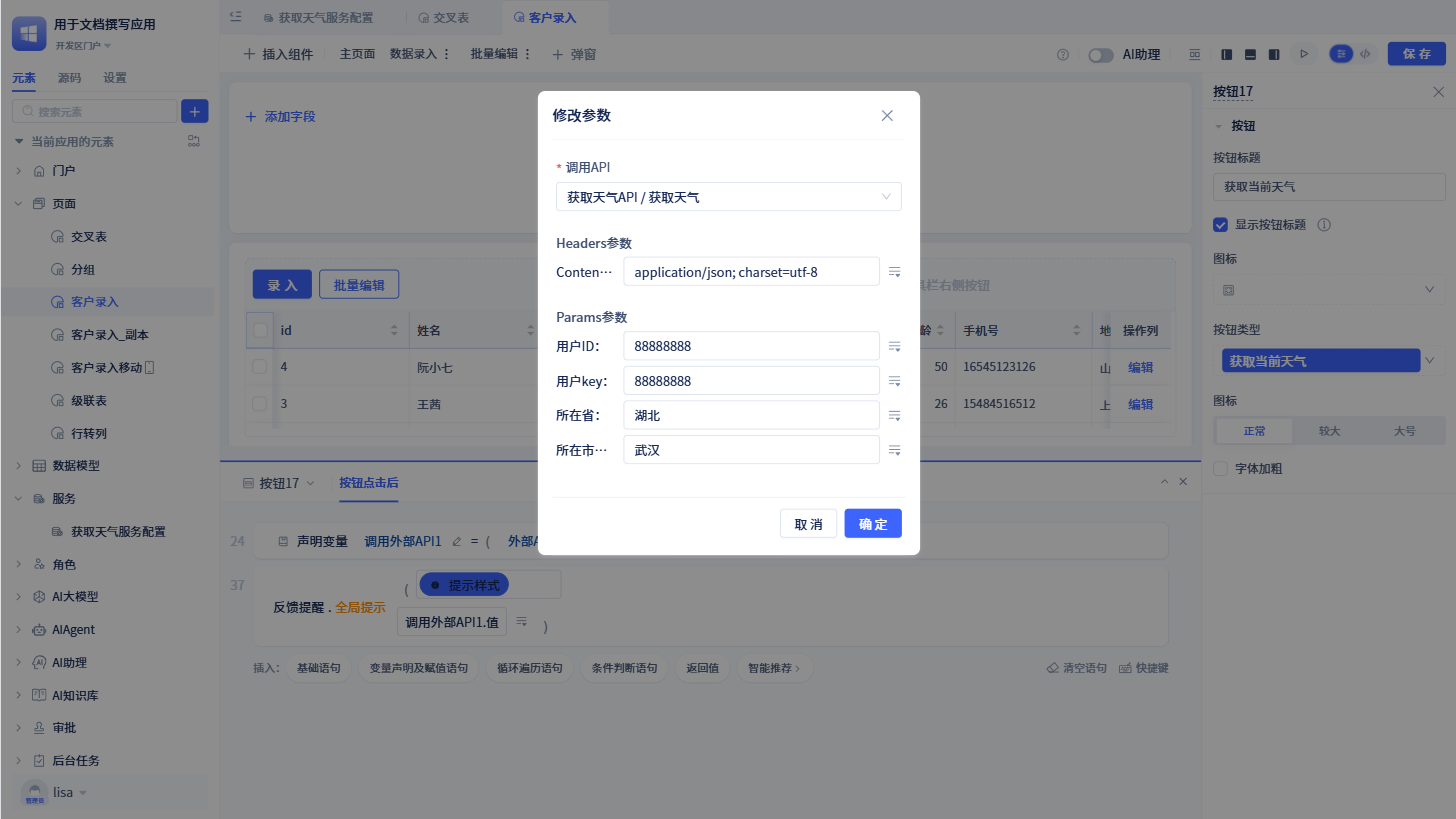API 调用声明